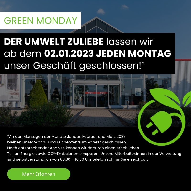 Green Monday bei Küchenzentrum Schüller