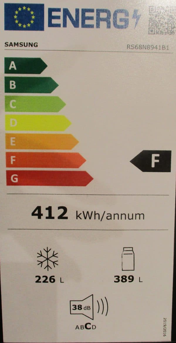 Energieeffizienzstufe F Kühl-Gefrierkombination Samsung Koje 31